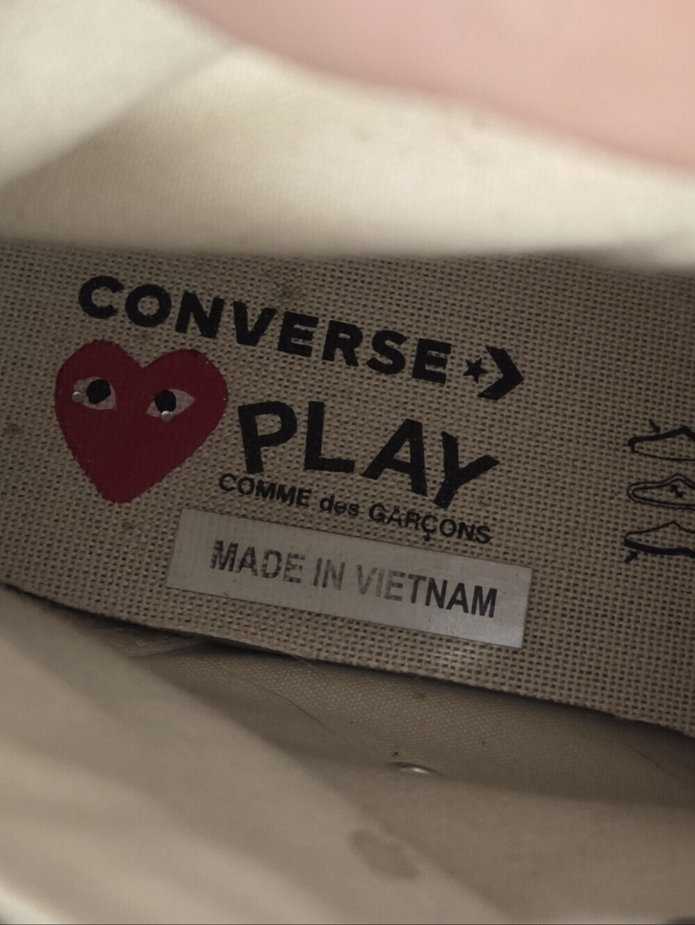 Comme des Garçons Play x Converse Chuck 70 Top High Multi Heart Womens Sz 7 - Picture 14 of 15